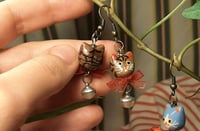 Image 6 of Ribbon cat earrings