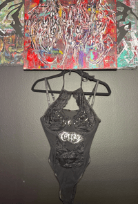 MOFLYZ SPIKE LACE BLACK BODYSUIT