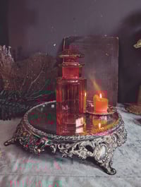 Image 1 of Cranberry Apothecary jar 