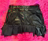 Image 2 of MOFLYZ DENIM/LEATHER EMO KID SKIRT