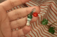 Image 2 of Green mushroom and ladybug pendant