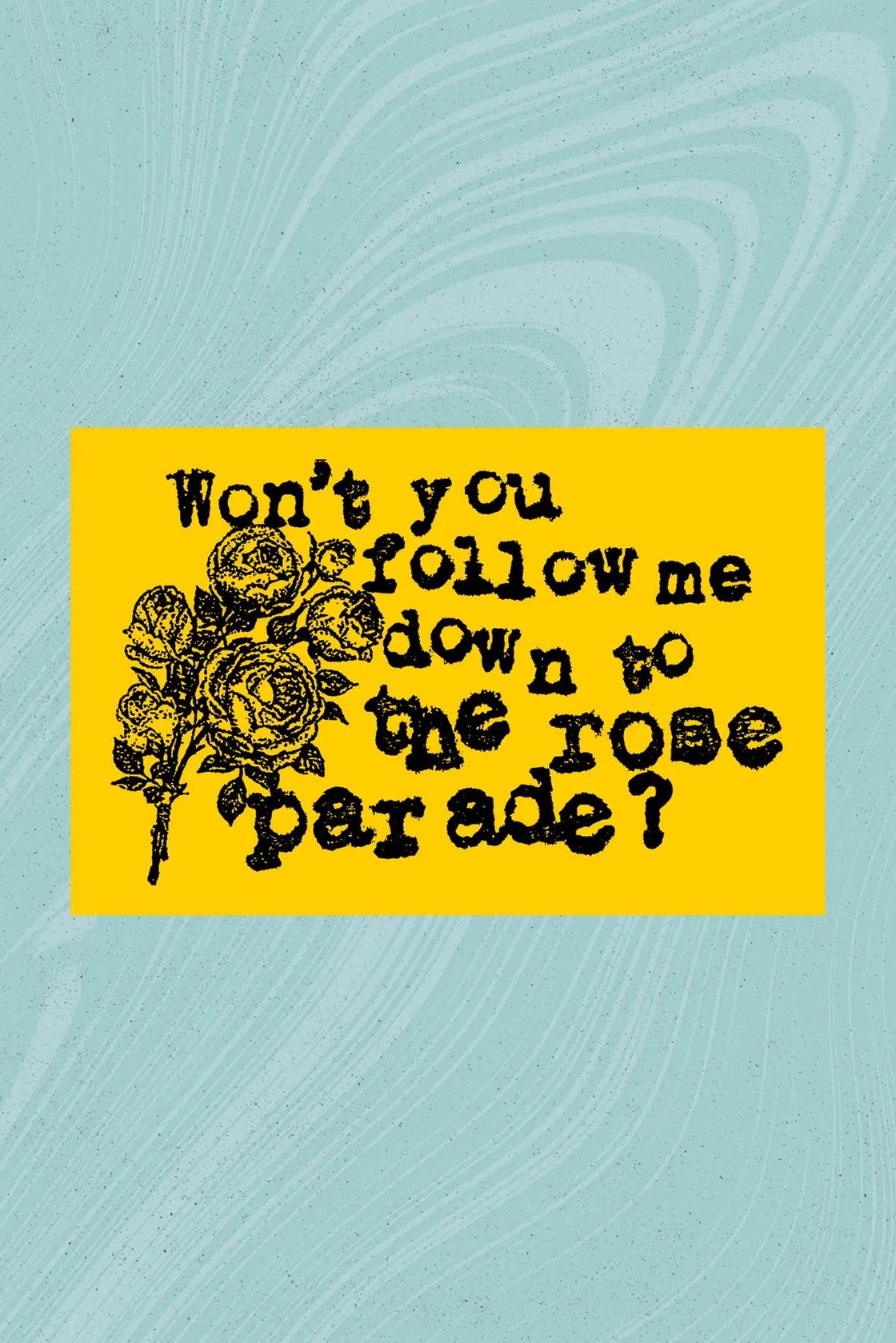 Image of Elliott Smith vinyl sticker 4.25" x 2.75" Rose Parade