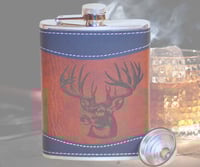 Leatherette Buck Flask