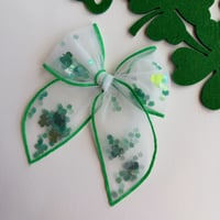 Image 1 of Shamrock Confetti Bow
