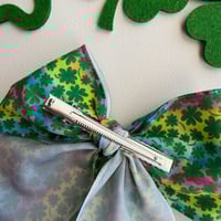 Image 2 of Rainbow Shamrocks Bow