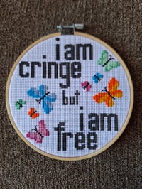 i am cringe but i am free Hoop