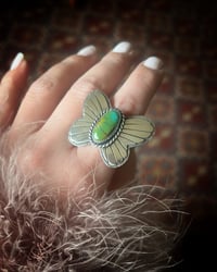 Image 3 of Turquoise Butterfly Ring, Size 8