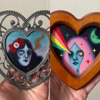Image 1 of heart shaped original paintings 