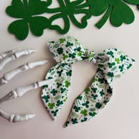 Clovers on White Headband