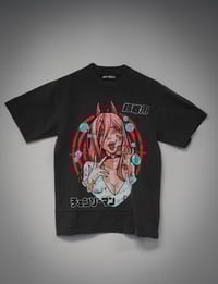 POWER- Washed Black Tee