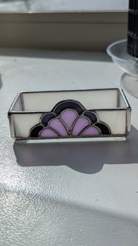 Image 2 of Trinket Dish - Purple & White