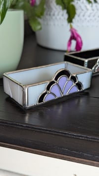 Image 3 of Trinket Dish - Purple & White