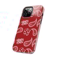 Image 3 of Paisley Phone Case- Red