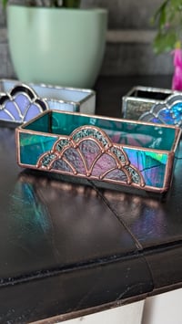 Image 3 of Trinket Dish - Iridescent Teal, Fuschia, & Copper