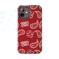Image 14 of Paisley Phone Case- Red