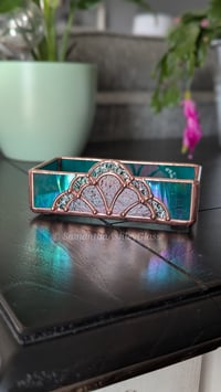 Image 1 of Trinket Dish - Iridescent Teal, Fuschia, & Copper