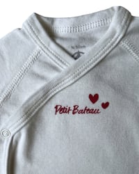 Image 3 of Petit Bateau Wrap Style Onesie-Newborn