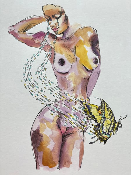 Image of Swallowtail Original 11”x14”