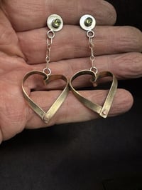 Image 3 of Simple Heart Earrings