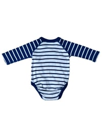 Image 2 of Hanna Andersson Striped Wrap Style Onsie-0-3m
