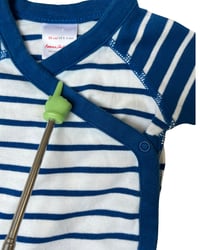 Image 7 of Hanna Andersson Striped Wrap Style Onsie-0-3m