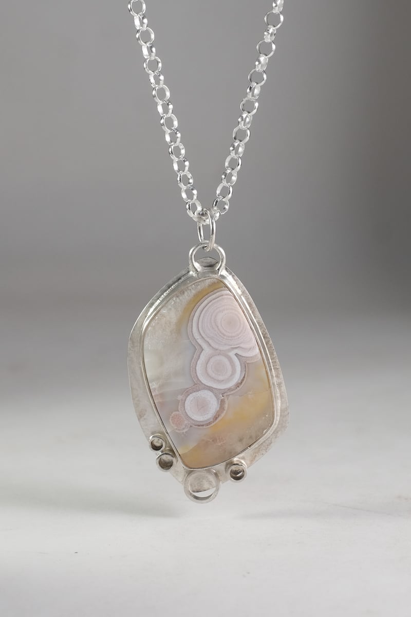 Image of Pastel Orbicular Agate Necklace