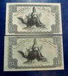 VERY NICE PAIR OF 1876 U.S. CENTENNIAL ADMISSION TICKETS, EACH A DIFFERENT TYPE