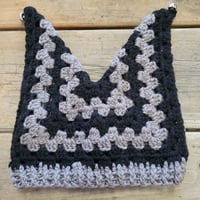 Black Gray Jester Hat with Bells