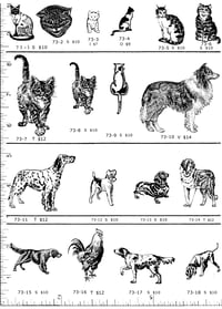 Image 1 of Cat & Dog Rubber Stamps P73