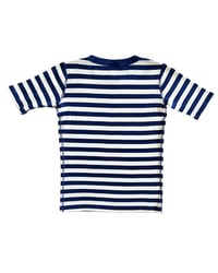 Image 2 of Hanna Andersson Navy Stripe Short Sleeve Shirt-14