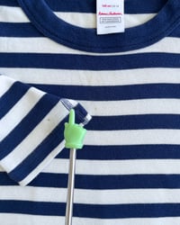 Image 4 of Hanna Andersson Navy Stripe Short Sleeve Shirt-14