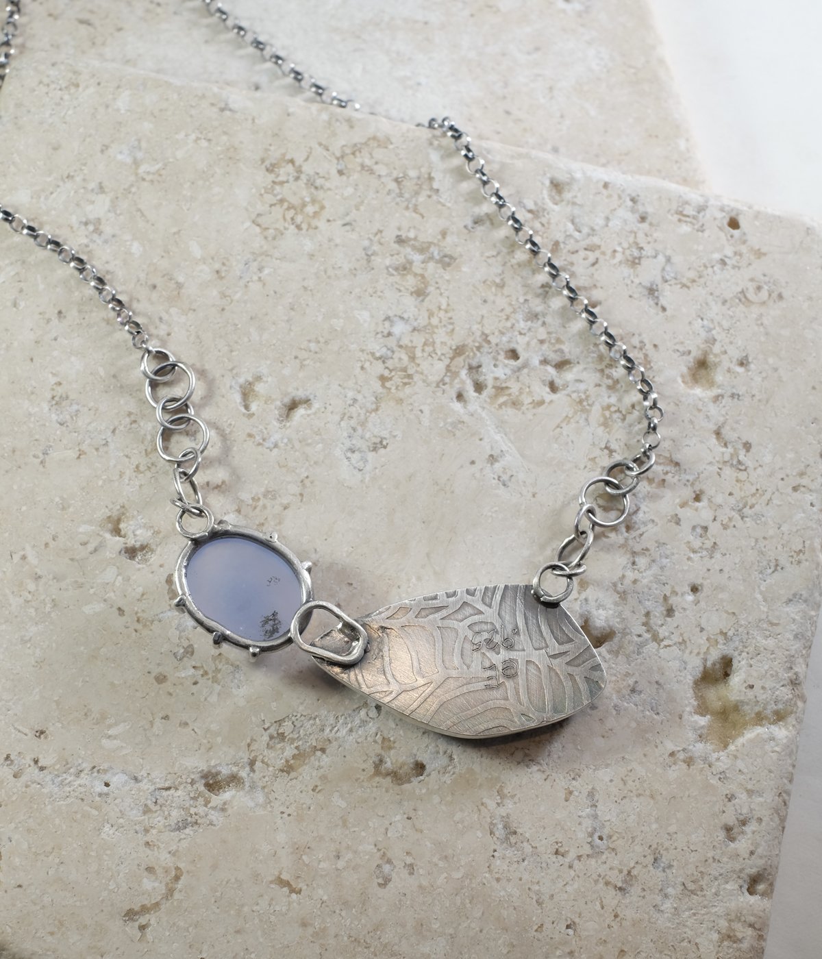 Image of Lavender Chalcedony and Amethyst Sage Necklace