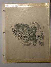 Image 2 of Hand drawn tattoo flash sign Allen ‘88