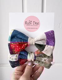 Image 2 of Upcycled Quilt Multi-Use Bow Clips 