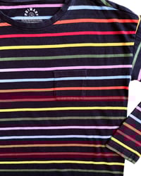 Image 3 of Primary Long Sleeve Rainbow Stripe T-Shirt-12Y