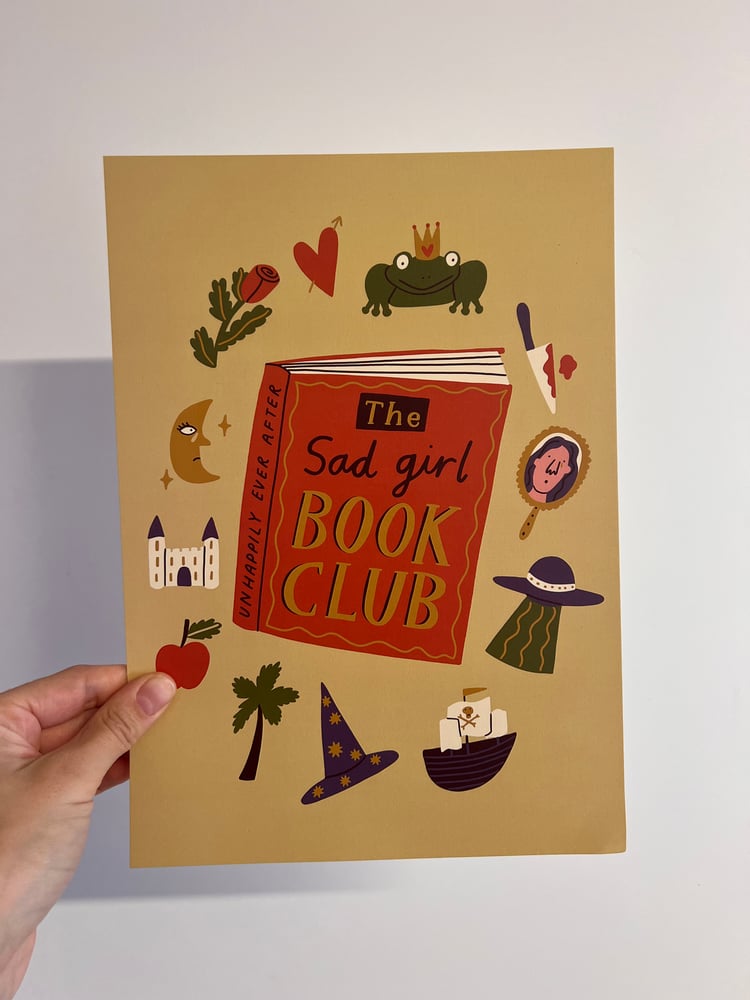 Image of *SUPER SECONDS* Sad Girl Book Club Print