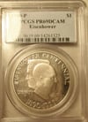 PROOF69 DCAM 1990-P EISENHOWER U.S. SILVER DOLLAR@ $10 BELOW SILVER VALUE! GREAT CAMEO, GREAT PRICE