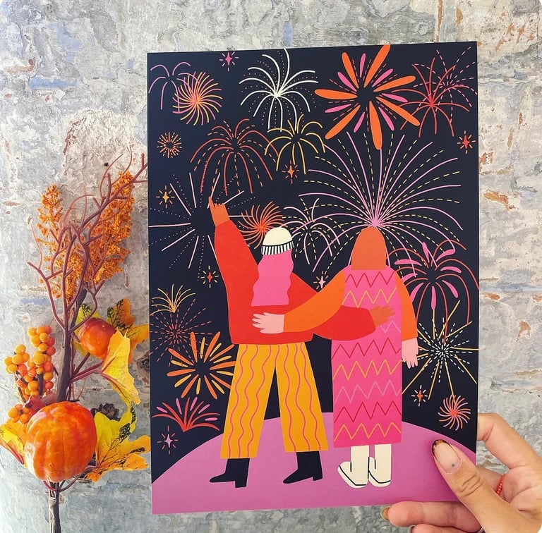 Image of *SUPER SECONDS* Fireworks Print 