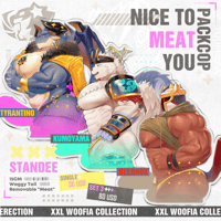 Image 1 of [PRE-ORDER] Nice To MEAT You Standee - XXL - Kumoyama, Tyrantino, Beernox