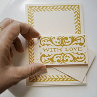 Image 1 of With Love Note Card {pk of 6}