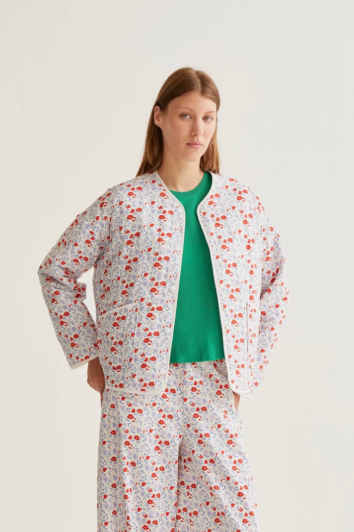 Image of 4- Chaqueta Flowers con estampado Cute