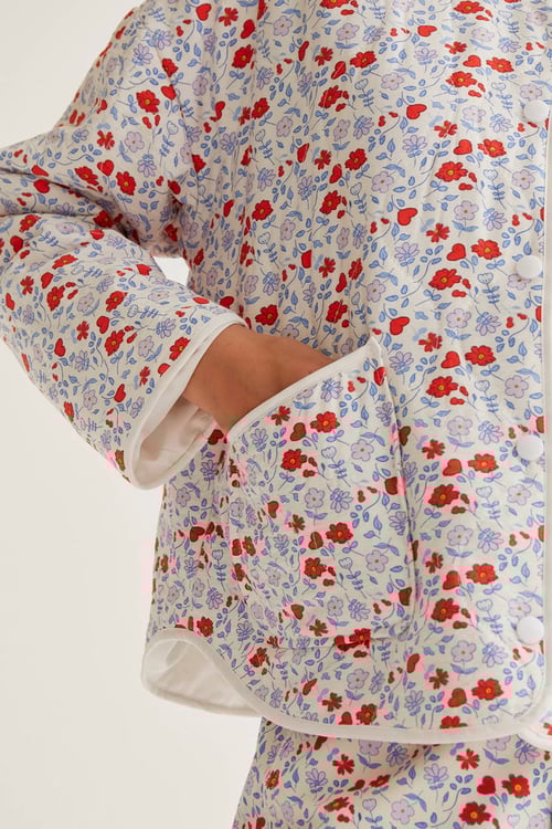 Image of 4- Chaqueta Flowers con estampado Cute