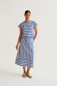 Image 5 of FALDA MIDI EST BAMBOO BLUE