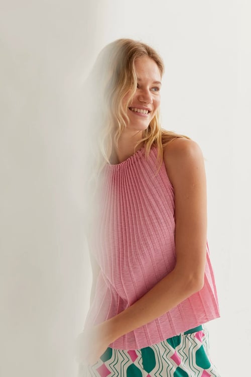Image of 1- Top Plisado Rosa