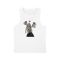 Image 1 of “With Help” White Snow Washed Tank Top