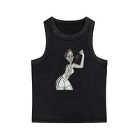 Image 1 of “Gym Bae” Black Snow Washed Tank Top