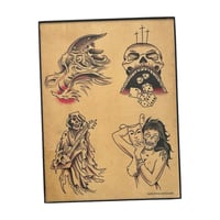 Image 3 of Custom Tattoo Flash Sheet Hand Painted Design - Choose your theme!