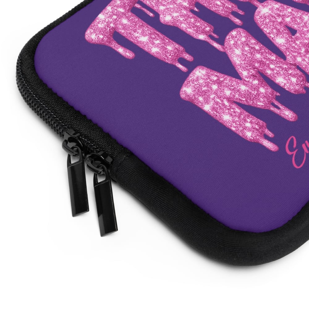 Image of They Mad Laptop Sleeve — Glitter Drip Purple Tech Case