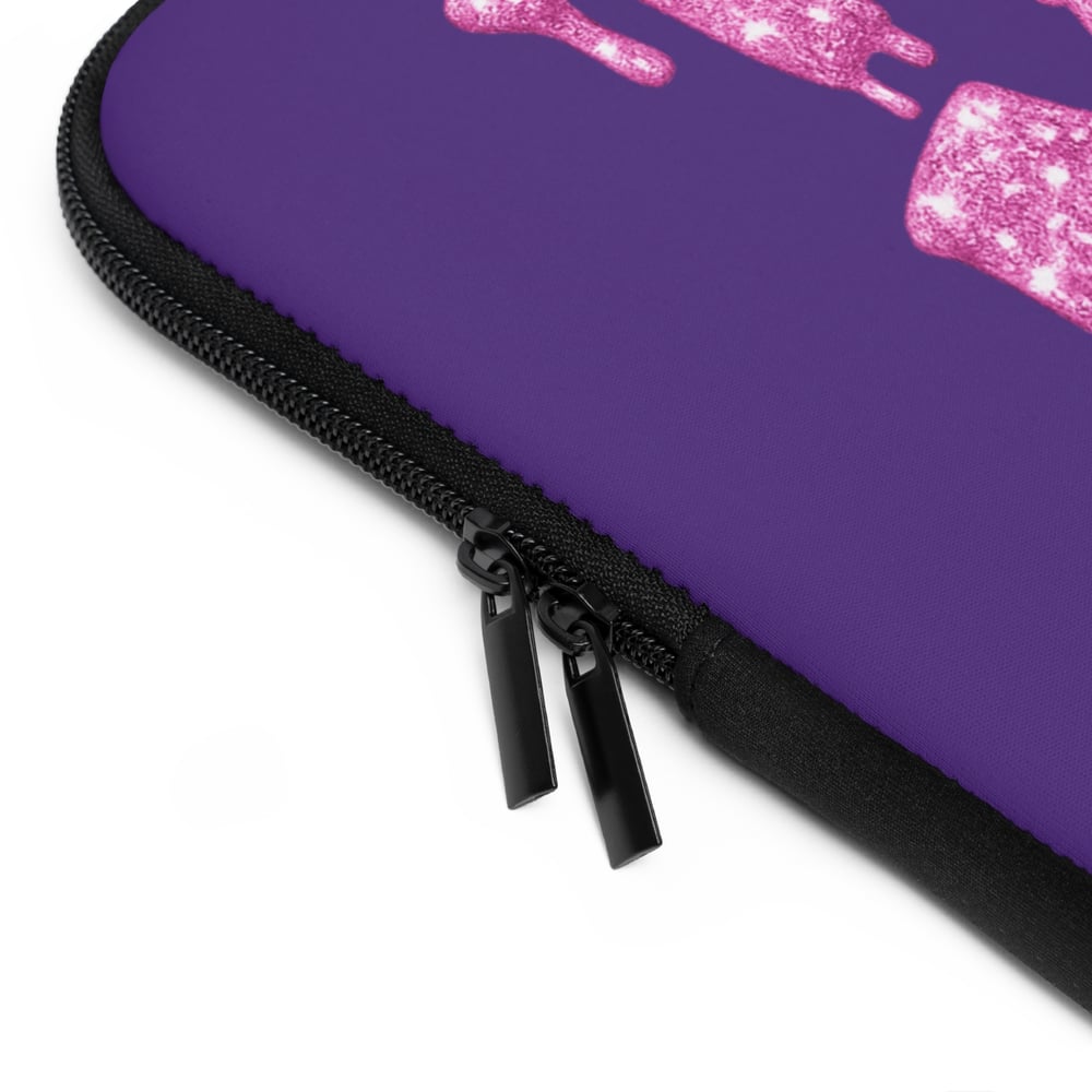 Image of They Mad Laptop Sleeve — Glitter Drip Purple Tech Case