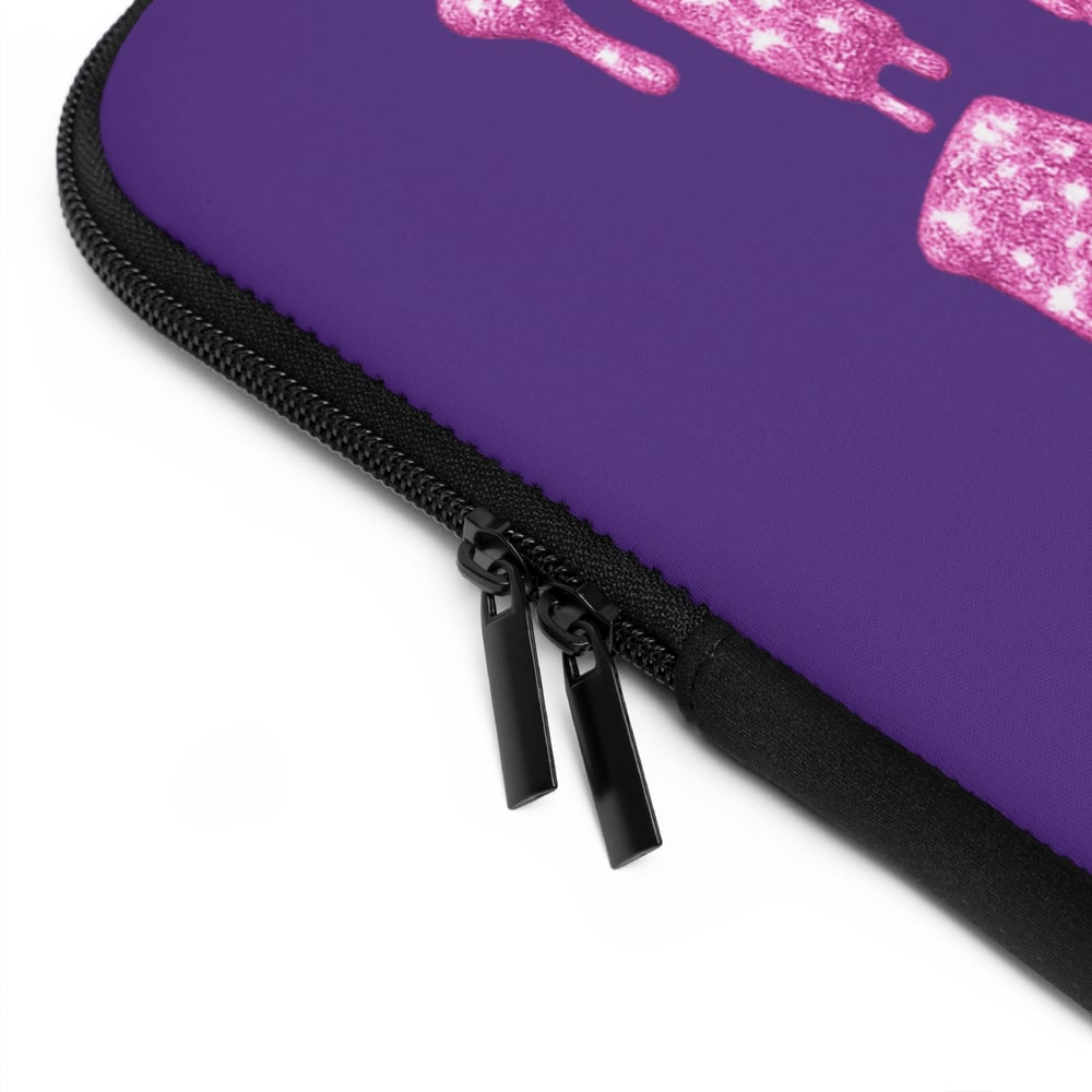 Image of They Mad Laptop Sleeve — Glitter Drip Purple Tech Case